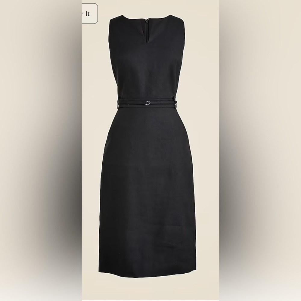 J.Crew Executive dress in stretch linen blend - Picture 3 of 6
